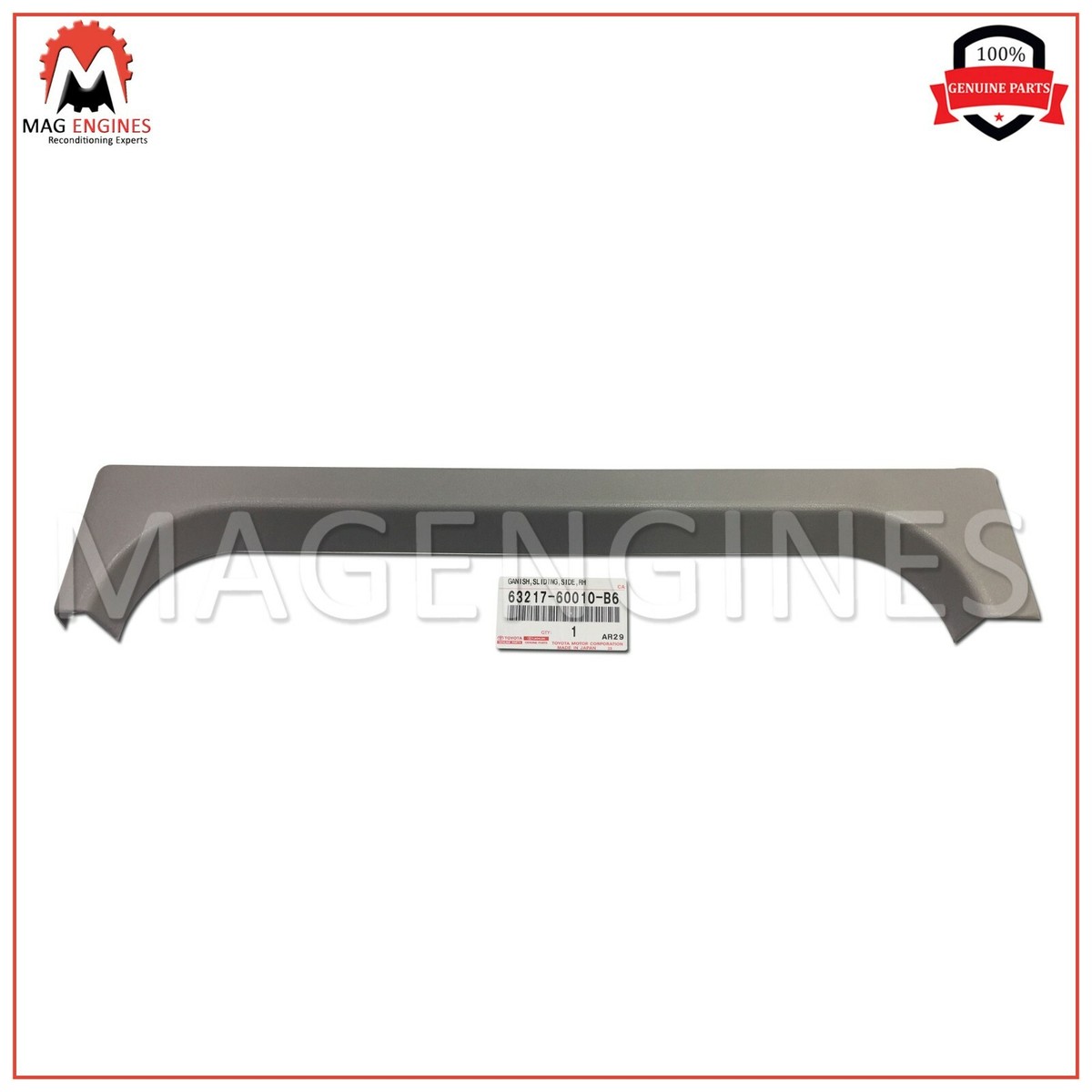 マイ 63217-60010-B6 TOYOTA OEM GARNISH, SLIDING ROOF SIDE, RH