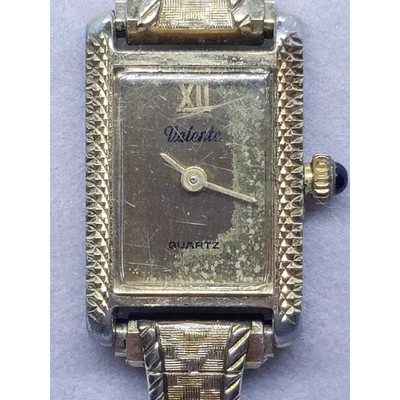 Valente women\'s watch. Small square gold face. Gold metal band Valente women main image 2