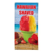 Vertical Vinyl Banner Multiple Sizes Hawaiian Shaved Ice Food and Drink Retail