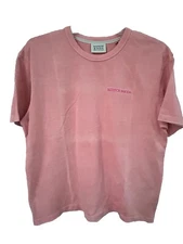 Scotch Soda Amsterdam T Shirt Mens Large Salmon Logo Cotton Natural Dye