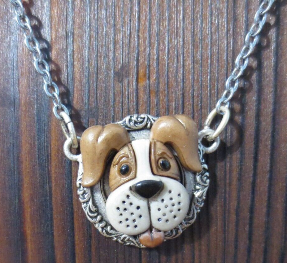 NEW Sweet Romance Boxer Dog Lovers Necklace Hand Painted ADORABLE