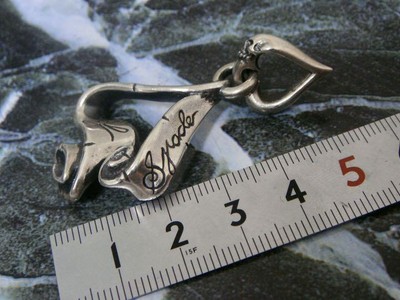 Rat Race Ace Of Spades Ribbon Top Necklace 54 x 29mm 18g /Gabor BWL A&G Silver