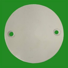 12x 65mm White PVC Circular Box Lids Electrical Conduit Cover Plate Twin Hole