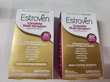 2-Estroven Complete Menopause Relief Caplets - 28 Count Ea/56 Caps Total, 4/2026