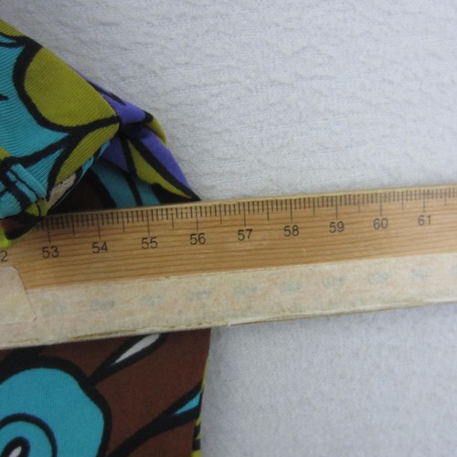 Charlie Brown Dress Womens 14 Blue Green Geometric Retro Shift Short Stretch - Picture 10 of 15