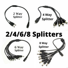 Splitter 2/3//4/6/8 Way Extension Cable CCTV DC Power Adapter Security Cameras
