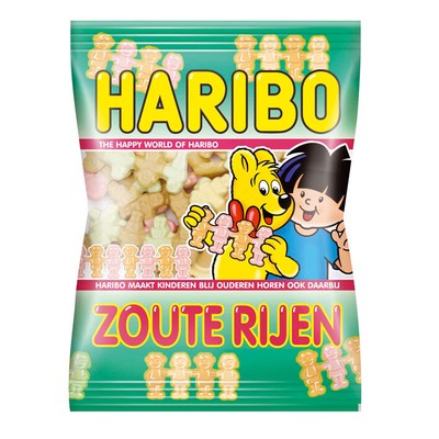 Haribo zoute rijen 220g (4001686403136)