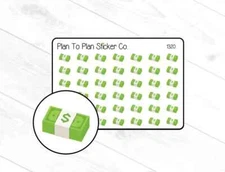 1320~~Stack Of Money Planner Stickers.