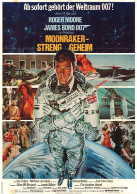 James Bond - Moonraker - Streng geheim ORIGINAL A1 Kinoplakat R. Moore ZUSTAND