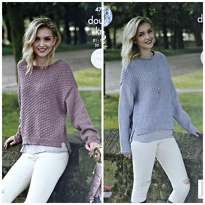 King Cole Ladies Sweaters Merino DK Knitting Pattern 4749