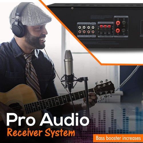 Technical Pro 1000W Bluetooth Receiver mit USB/SD-Karte, 2 Mikrofoneingänge, Recorder - Bild 6 von 7