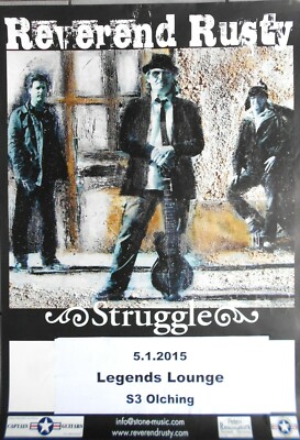 REVEREND RUSTY 2015 MÜNCHEN - orig. Concert Poster - Konzert Plakat  A1 xx