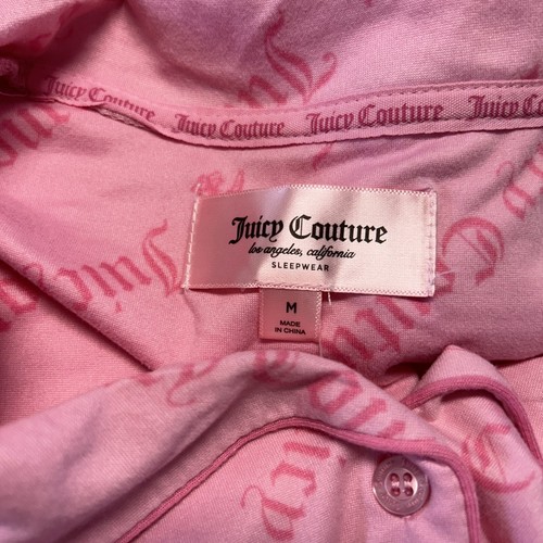 Juicy Couture Pink Logo Pajama Top Shorts Set Womens Medium NWT - Picture 6 of 12