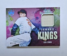 2021 Diamond Kings Jersey Kings Holo Platinum Blue Bob Lemon 2/25 #JK-BL HOF