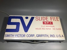 Smith Victor Corp Slide File Storage 2x2 Individual 450 Paper 150 Glass Case