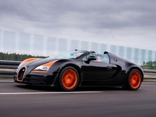 Cars bugatti veyron grand sport roadster vitesseandquot Desk Mat Stitched