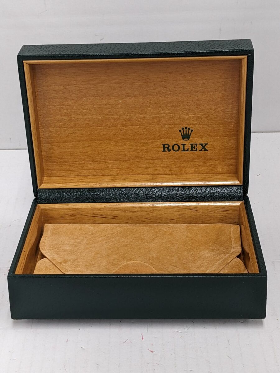 VINTAGE GENUINE ROLEX watch box case 68.00.55 wood leather VINTAGE GENUINE ROLEX watch box case 68.00.55 wood leather