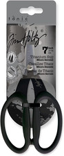 Tim Holtz Small Titanium Scissors - 7 Inch Mini Snips with Micro Serrated - Non