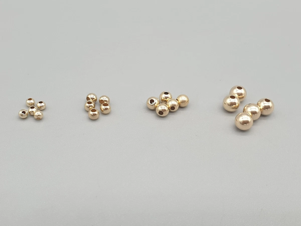 Solid gold bead sale