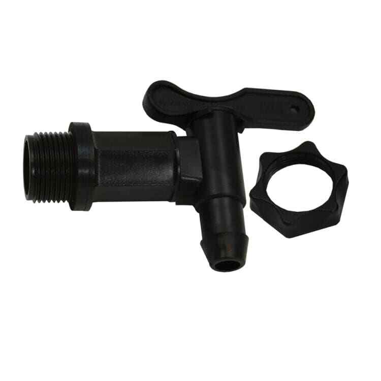 Black Tap with Back Nut - to fit Bucket, KingKeg or Barrel