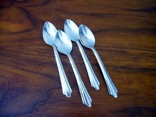 4  Ekco   EKS7 Stainless Steel  GrapeFruit Citrus Spoon Teaspoons  USA