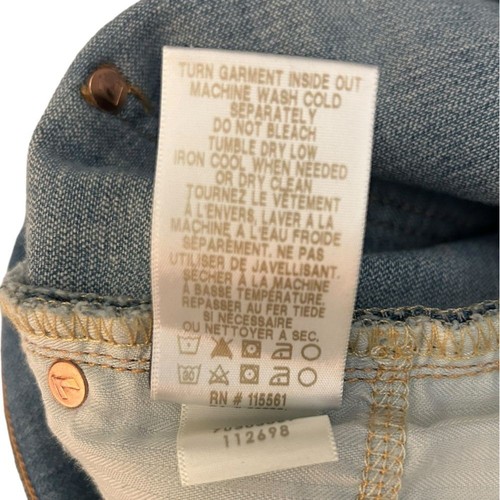 Pantalones de mezclilla para mujer 7 For All Mankind Josefina calce ajustado novio con botones talla 26 - Imagen 11 de 16