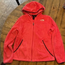 The North Face Fleece Hooded Jacket Salmon Pink Size M Women's Full Zip Up