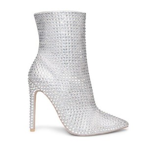 salto alto prata brilhante