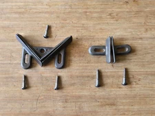 Antique Adjustable Cast Iron Mitre Box Parts with Shrews * Work Bench Hardware*