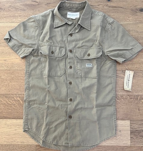 Denim & Supply Ralph Lauren S/S Button Down Collared Shirt KHAKI TAN Sz XS