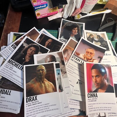 Over 130 celebrity 4 X 6 photos W/ Names And Quotes Star Wars Harry Potter Etc.