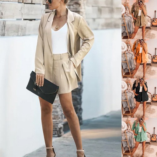 2PCS Women Blazer Suit Co-ord Set 