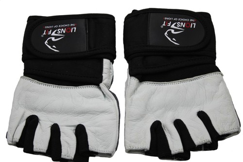 LionsFit Gym BodyBuilding Fitness Weightlifting Exercise gloves with Wrist Strap - Picture 3 of 8