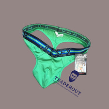 Jockey mens GREEN sport mesh pouch thong underwear size M L