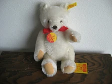 Steiff 9" Rare White Mohair jointed bear