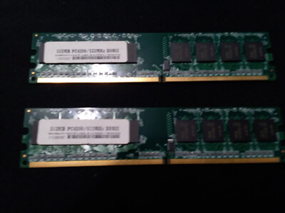 512MB PC4200 / 533MHz DDRII Memory RAM (x2)