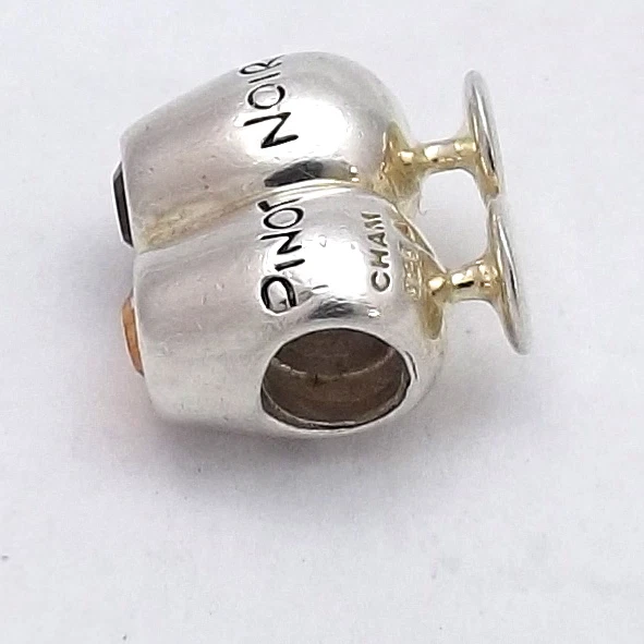 Chamilia Plata Esterlina Copas de Vino Pinot Grigio Noir Rojo Amarillo Cuentas Dije Foto 3 de 4