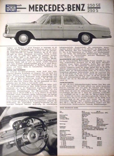 ILLUSTRIERTER MOTORSPORT 20 - 5.10. 1965 C Six-Days DDR-Sieg Mercedes-Benz 250