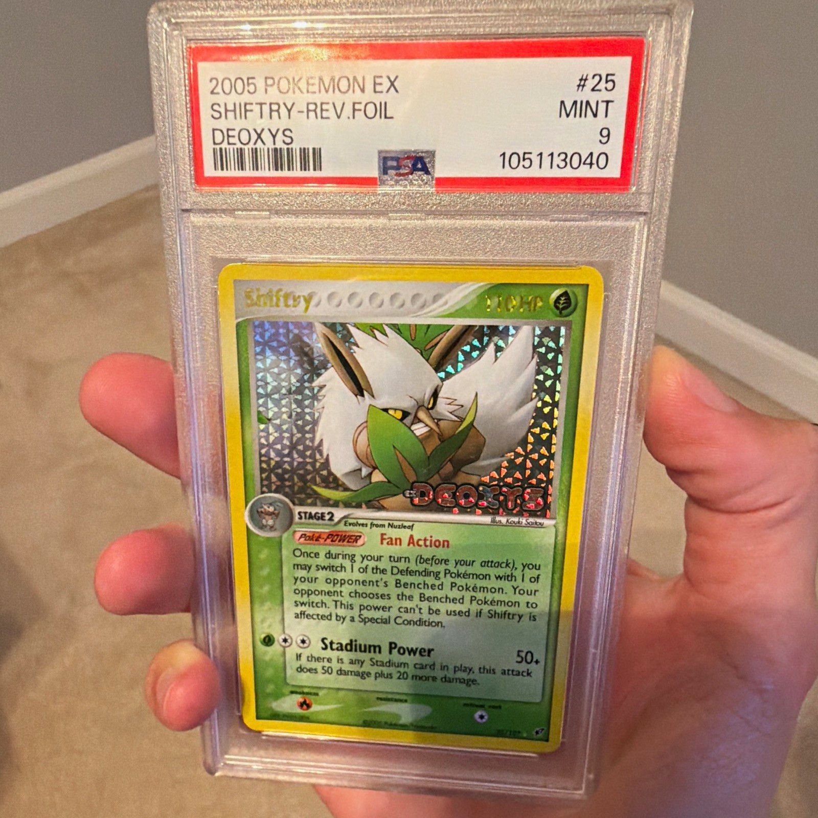 Shiftry 25/107 EX Deoxys Reverse Holo Rare English 110 HP 2005 PSA 9