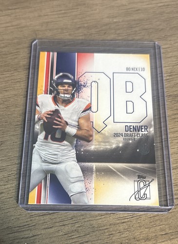 2024 Topps Signature Class - Rookies Bo Nix #100 Red & Yellow (RC)
