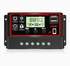 30-100A MPPT Solar Panel Regulator Charge Controller 12V/24V Auto Focus Tracking