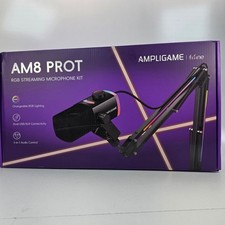 FIFINE Ampligame AM8 PROT RGB Streaming Microphone Kit USB XLR Dynamic Mic Black