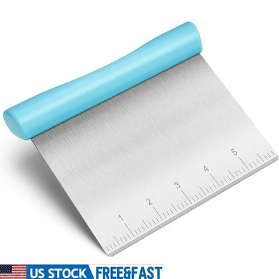 Stainless Steel Dough Scraper Multi-Purpose Pastry Pizza Cutter Kitchen Tool New
