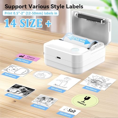 Mini Label Maker Machine - Portable Thermal Printer for Home Organization