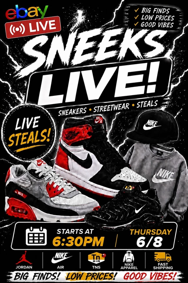 Live Auctions! Huge Steals On Sneakers & Clothing - Nike - Asics - Jordans