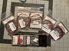 Lot Of Chiaogoo Assorted Small Twist Red Circular Cables, End Stops Grippers