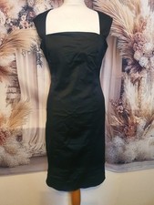 Riccovero Black Shoulder Cutout Cocktail Dress Approx UK 12 Elegant Evening Wear