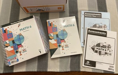 NEW BJU Bob Jones 6th grade MATH 6 Complete Subject Kit CURRENT 4th ed Box Set
