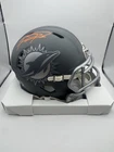 Tua Tagovailoa Signed Miami Dolphins Slate Gray Helmet - Mini Fanatics