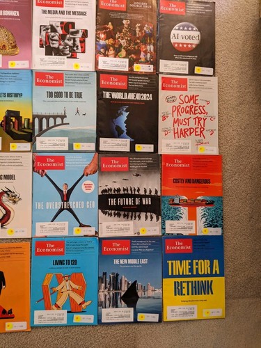 Lot Of 24, The Economist Magazine From 2023 And 2024. Ex Library Magazines. - Picture 3 of 4